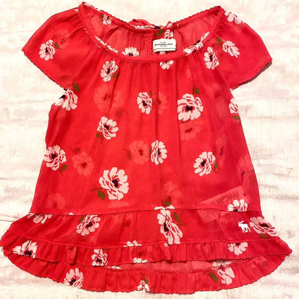 Abercrombie & Fitch Sheer Floral Blouse